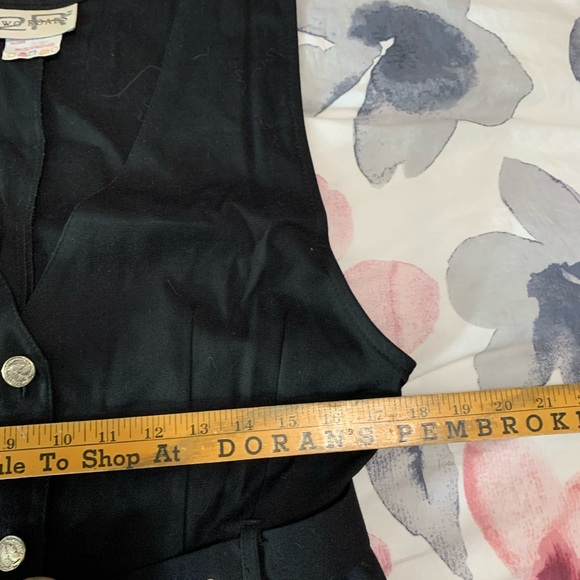 Two Roads Vintage Black Button-Down Maxi Dress belted chic 12 classic old money - Picture 9 of 12